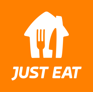 Logo de Just Eat, app de comida a domicilio en España